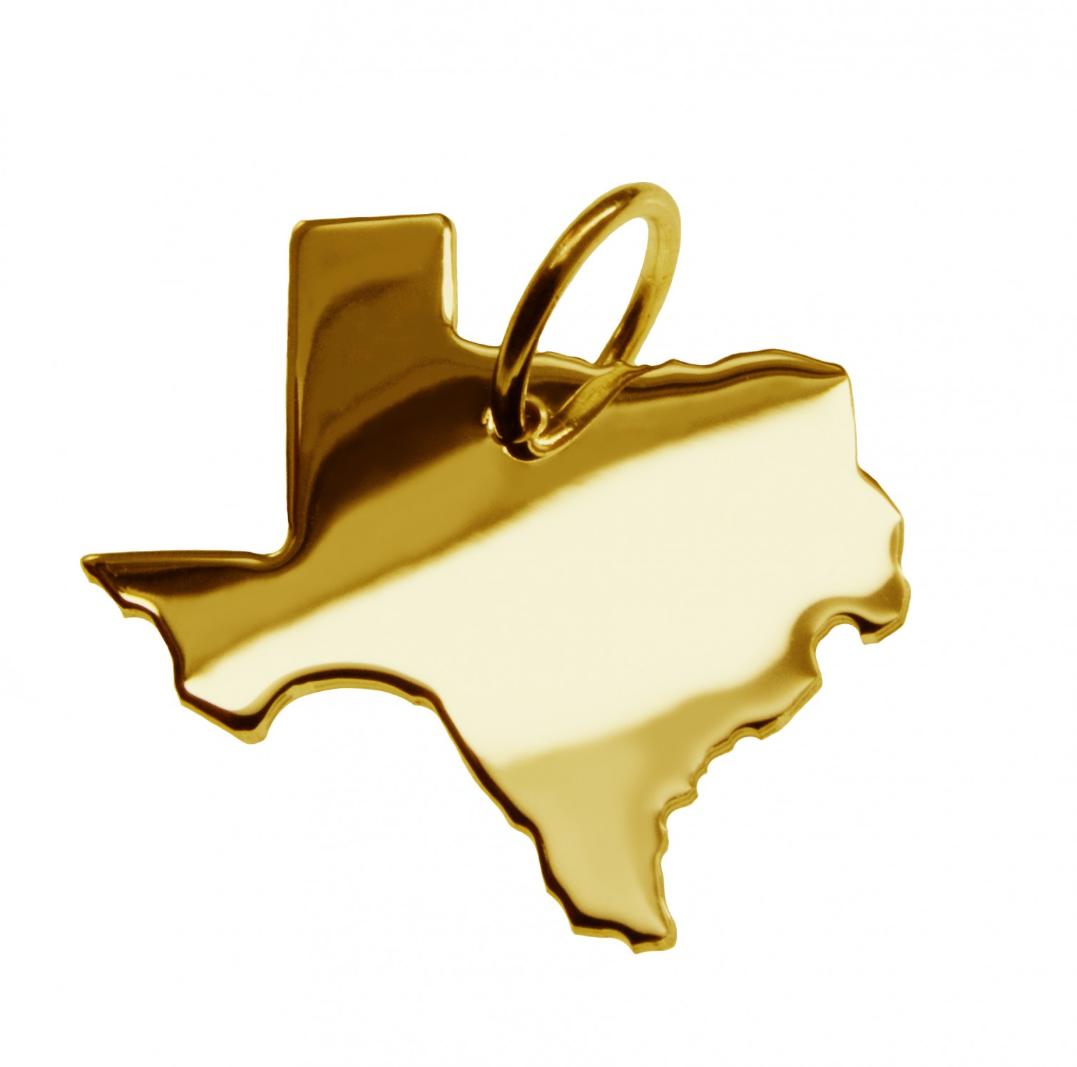 AH-Texas333-Kettenanhaenger-in-der-Form-von-der-Landkarte-Texas-in-massiv-333-Gelbgold-3838